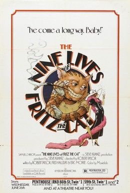 Постер фильма Девять жизней кота Фрица (1974)
