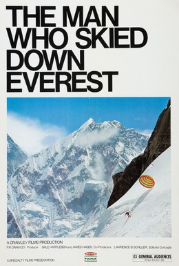 Постер фильма Человек, который спустился на лыжах с Эвереста (1975)