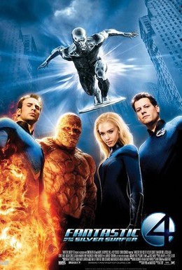 Постер фильма Фантастическая четверка: Вторжение Серебряного серфера (2007)