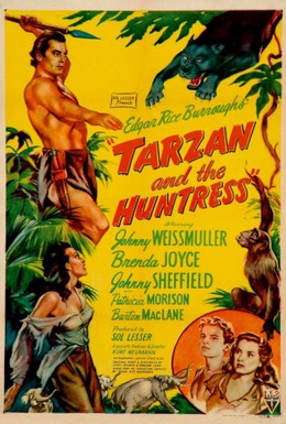 Постер фильма Тарзан и охотница (1947)