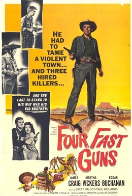 Постер фильма Четыре быстрых стрелка (1960)