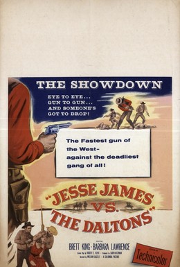 Постер фильма Джесси Джеймс против Далтонов (1954)