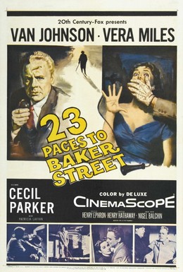 Постер фильма Двадцать три шага по Бейкер Стрит (1956)
