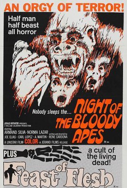 Постер фильма Ночь кровавых обезьян (1969)
