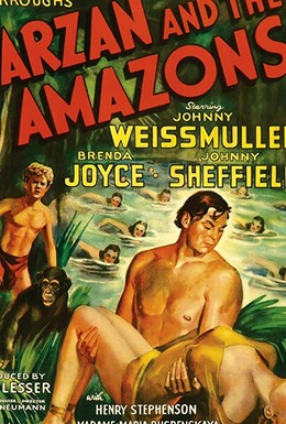 Постер фильма Тарзан и амазонки (1945)